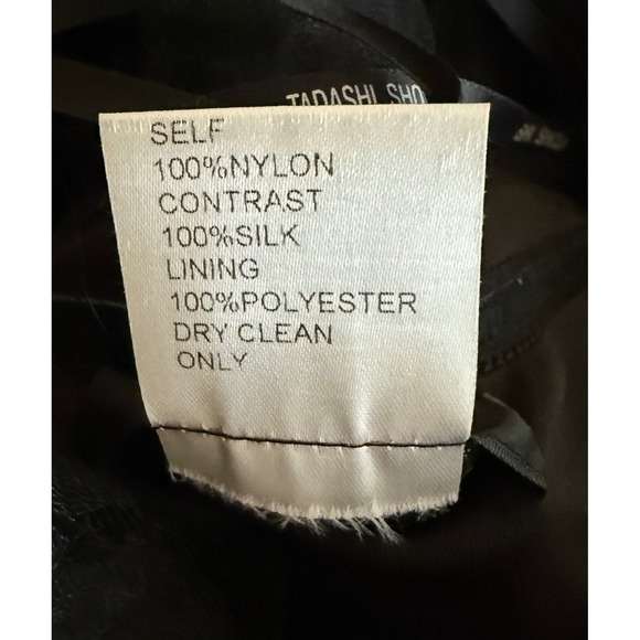 Tadashi Shoji Black Tulle Ruffled Silk Contrast Strapless Bustier Dress Sz 4 - Picture 4 of 12